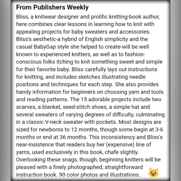 🧶 Baby Knits for Beginners Hardcover Book 🧶 - Picture 5 of 6